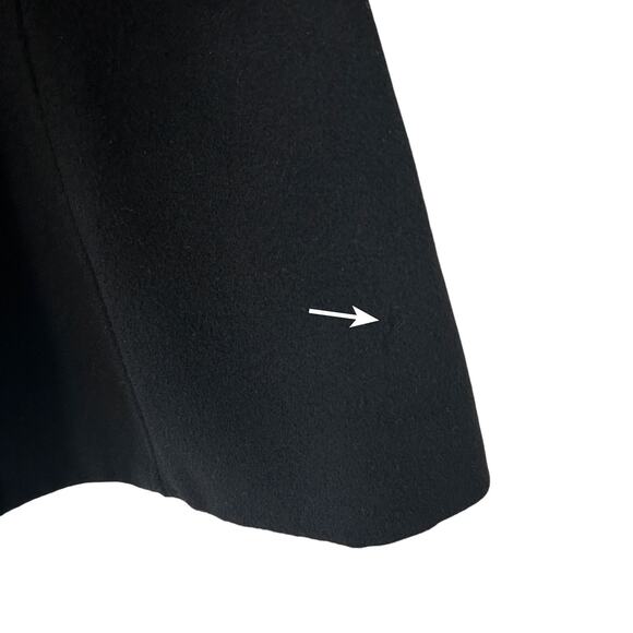 Diane von Furstenberg Womens Vintage Wool Cashmere Military Coat Sz. 2 Black - Picture 5 of 16